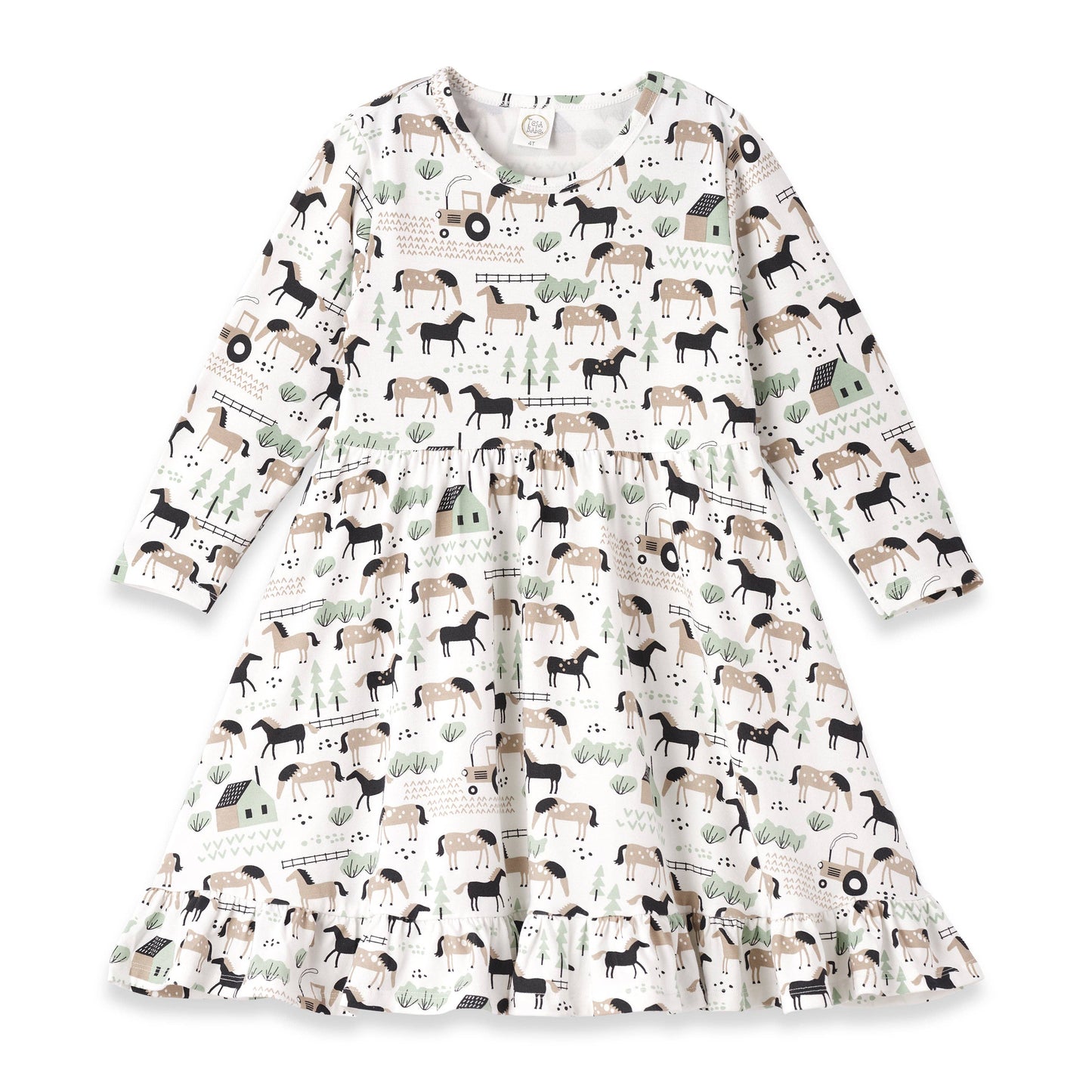 Horses Bamboo Twirl Dress: 18-24M