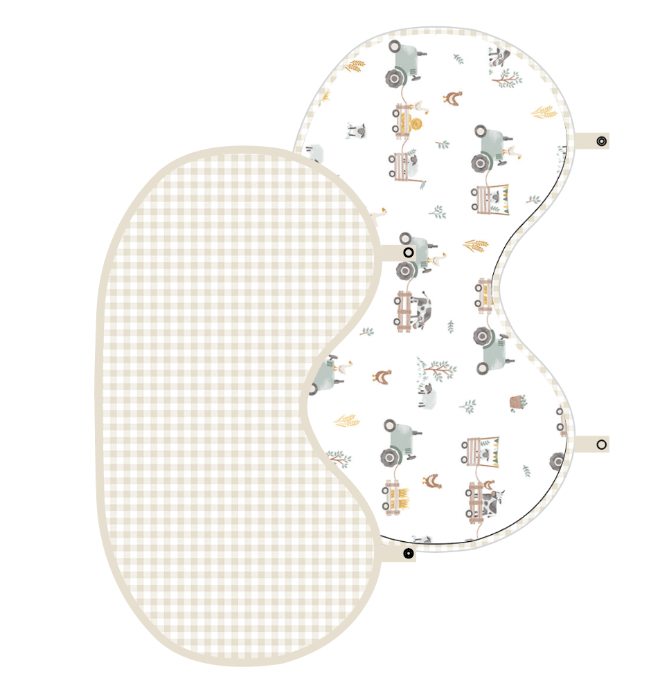2PK Baby Bib/Burp Cloth | Tractor Ride | Baby Accessories