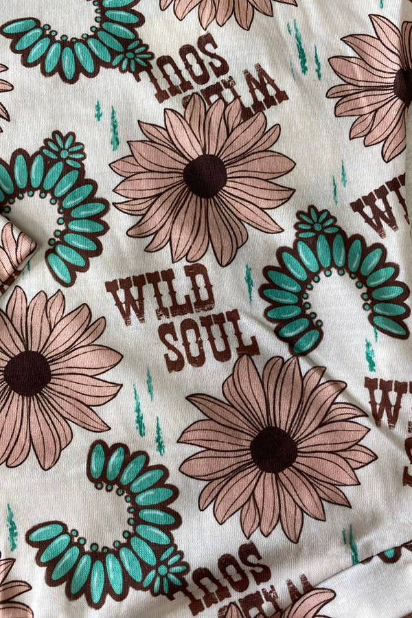 Wild Soul Flower & Jewel Print Romper