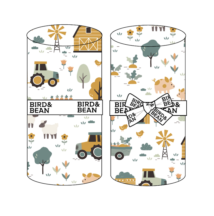 Baby Bamboo Swaddle Blanket Baby Gift -Farm Friends