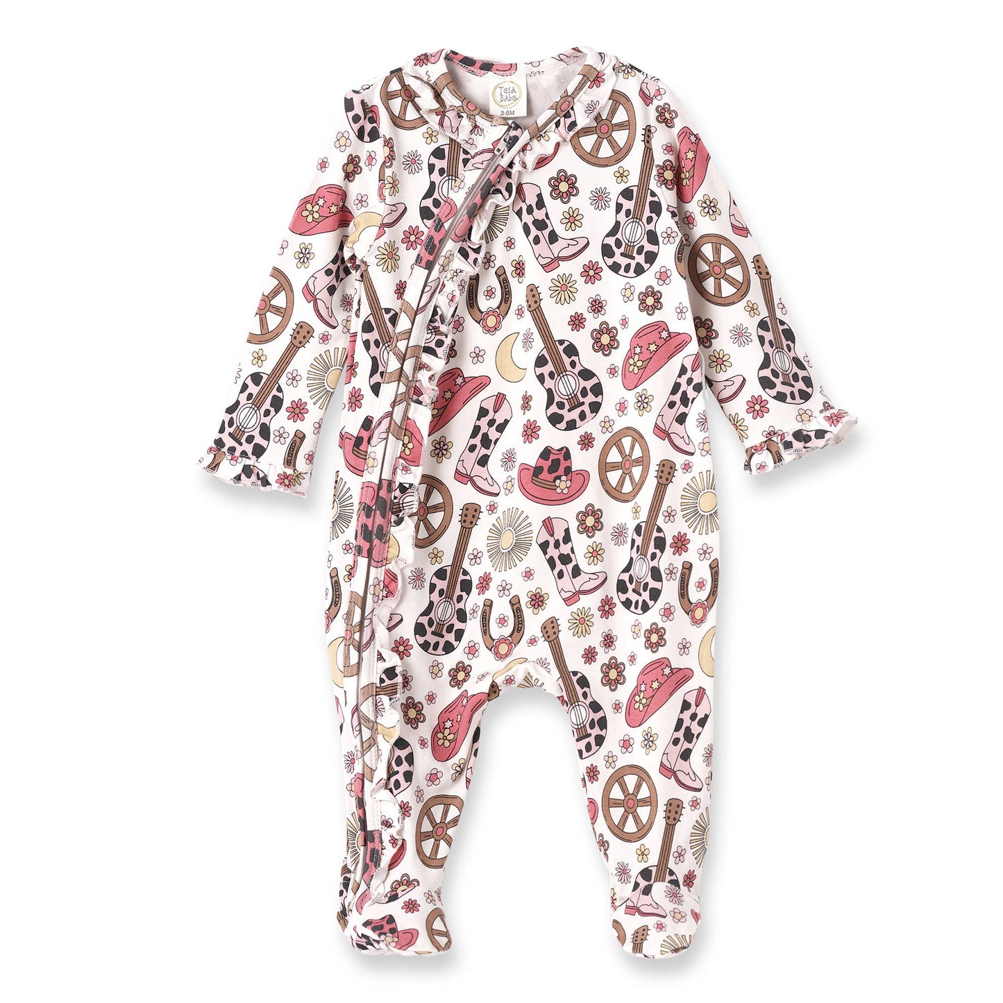 Cowgirl Cutie Bamboo Zipper Romper: 3-6M