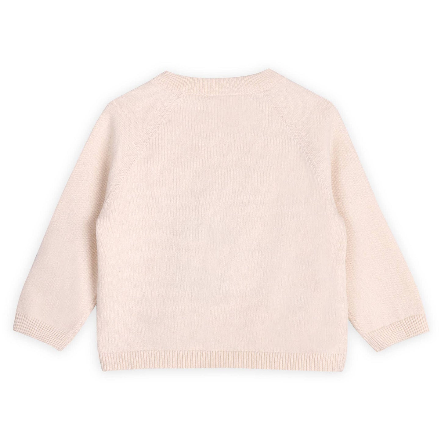 Horse Jacquard Sweater Knit Baby Pullover: Natural / 3-6M