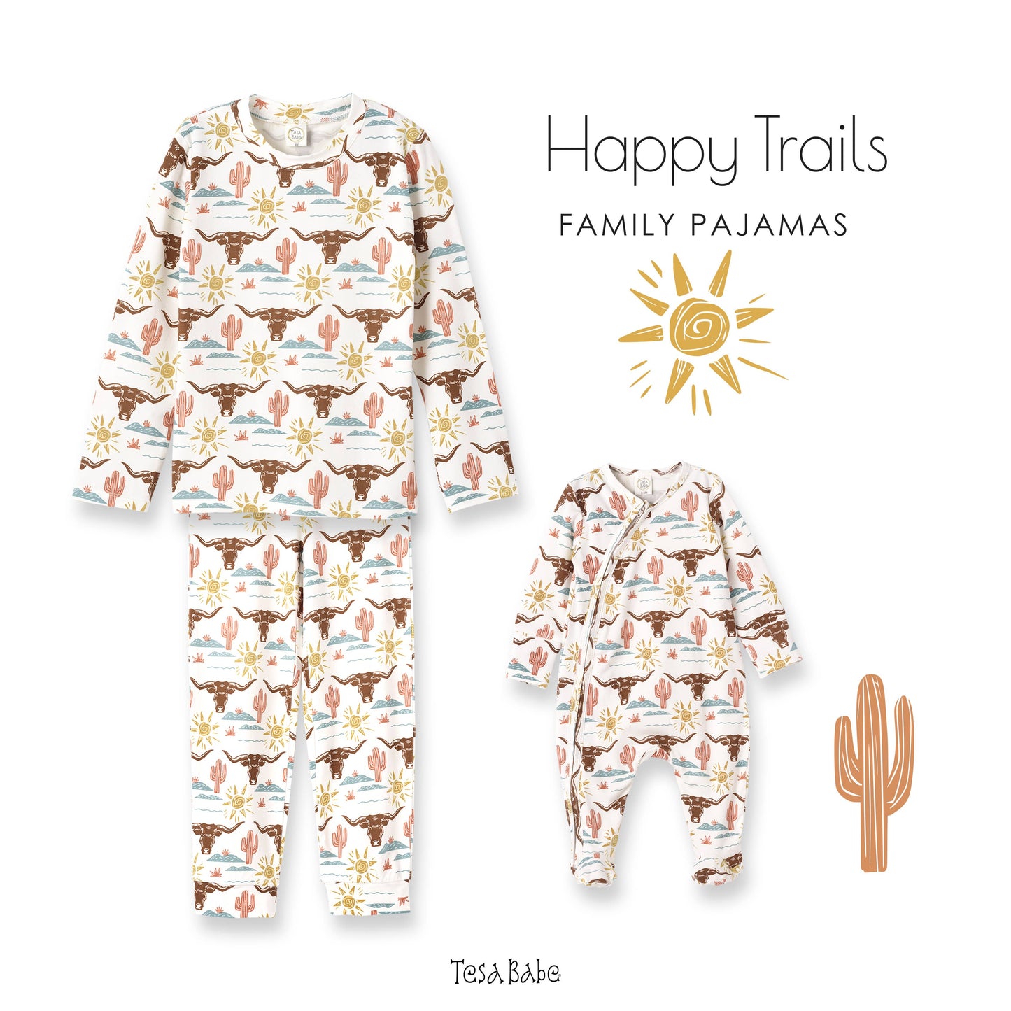 Happy Trails Kids Bamboo Pajama Set: 2T