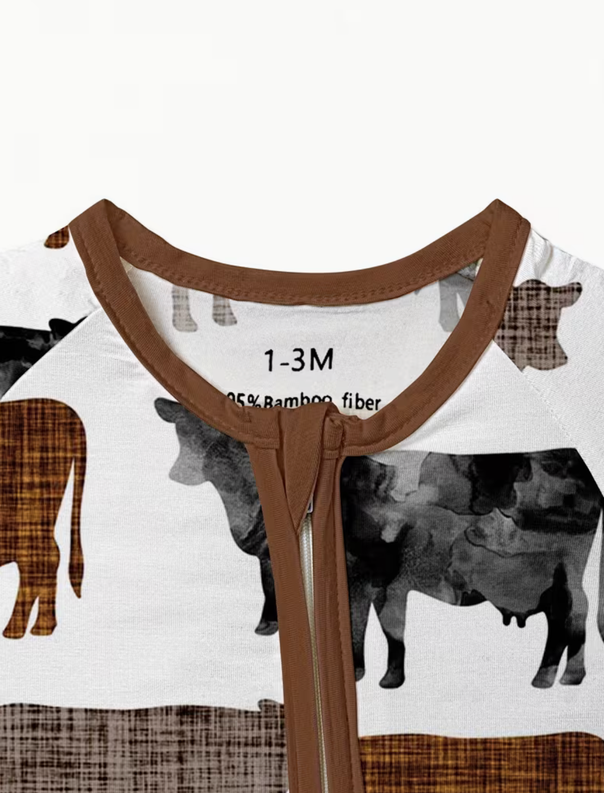 Long Sleeve Cow Romper