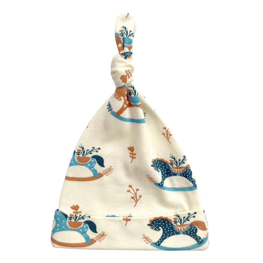 Organic Cotton Hat - Rocking Horse: 3-6