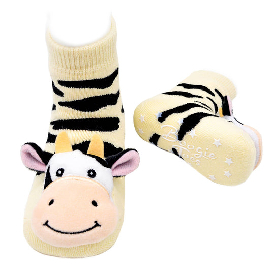 Bella The Cow Boogie Toes - Baby Rattle Socks: 1 - 2 Y
