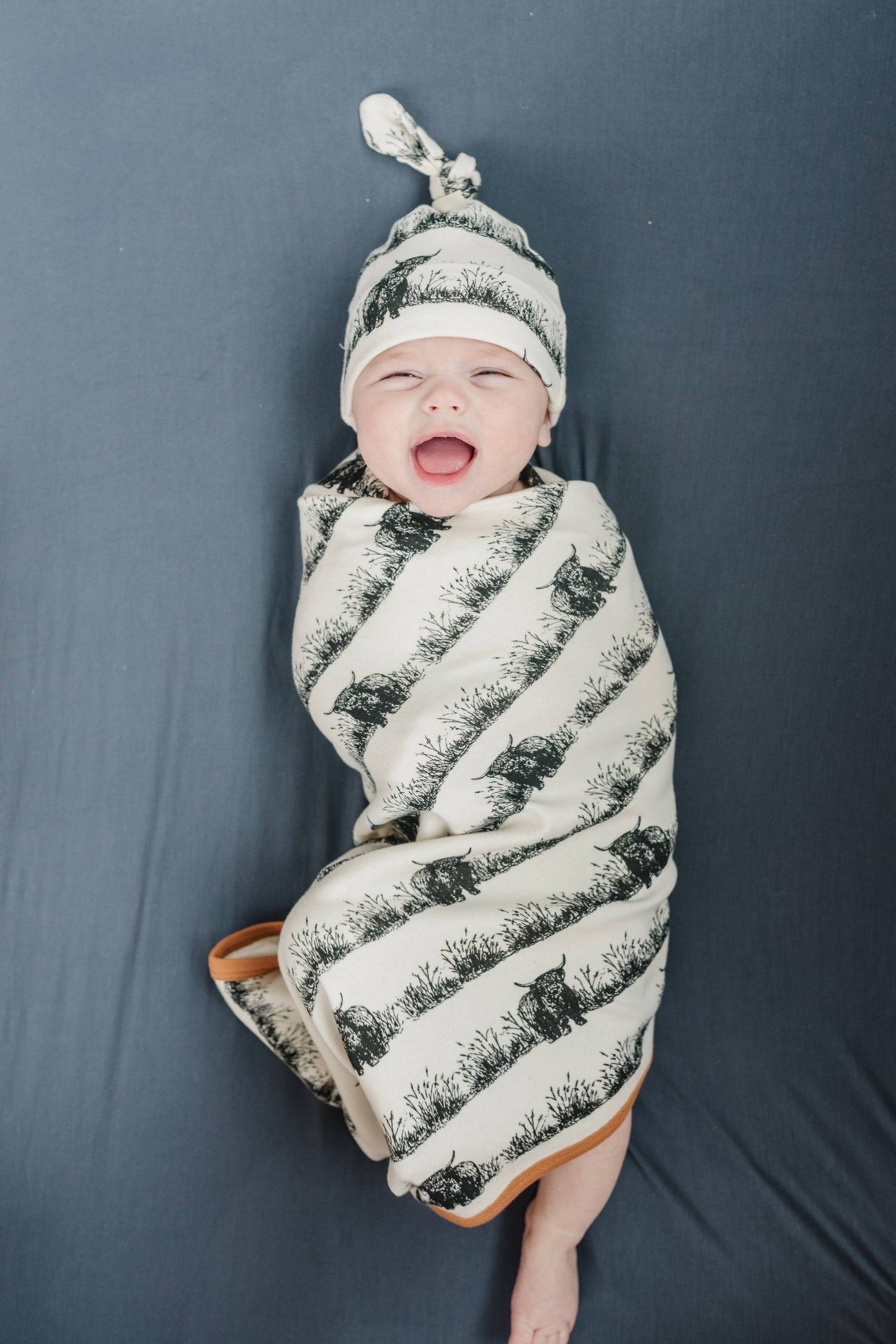 Organic Cotton Blanket - Highland Cow: Default