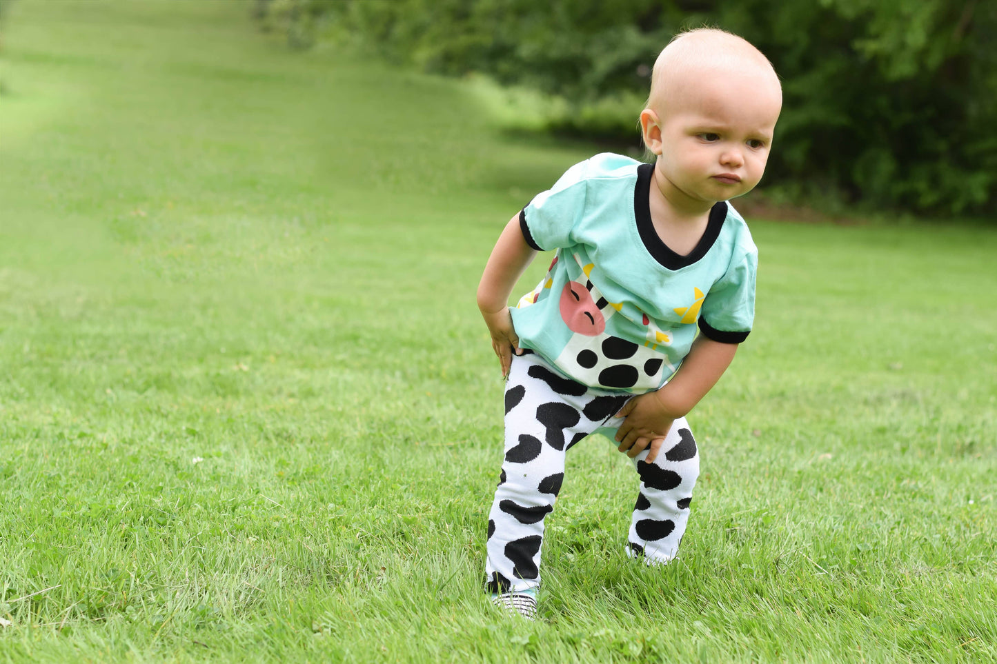 Cow Leggings - Western Toddler and Baby Clothing: Medium 12 - 18 Months