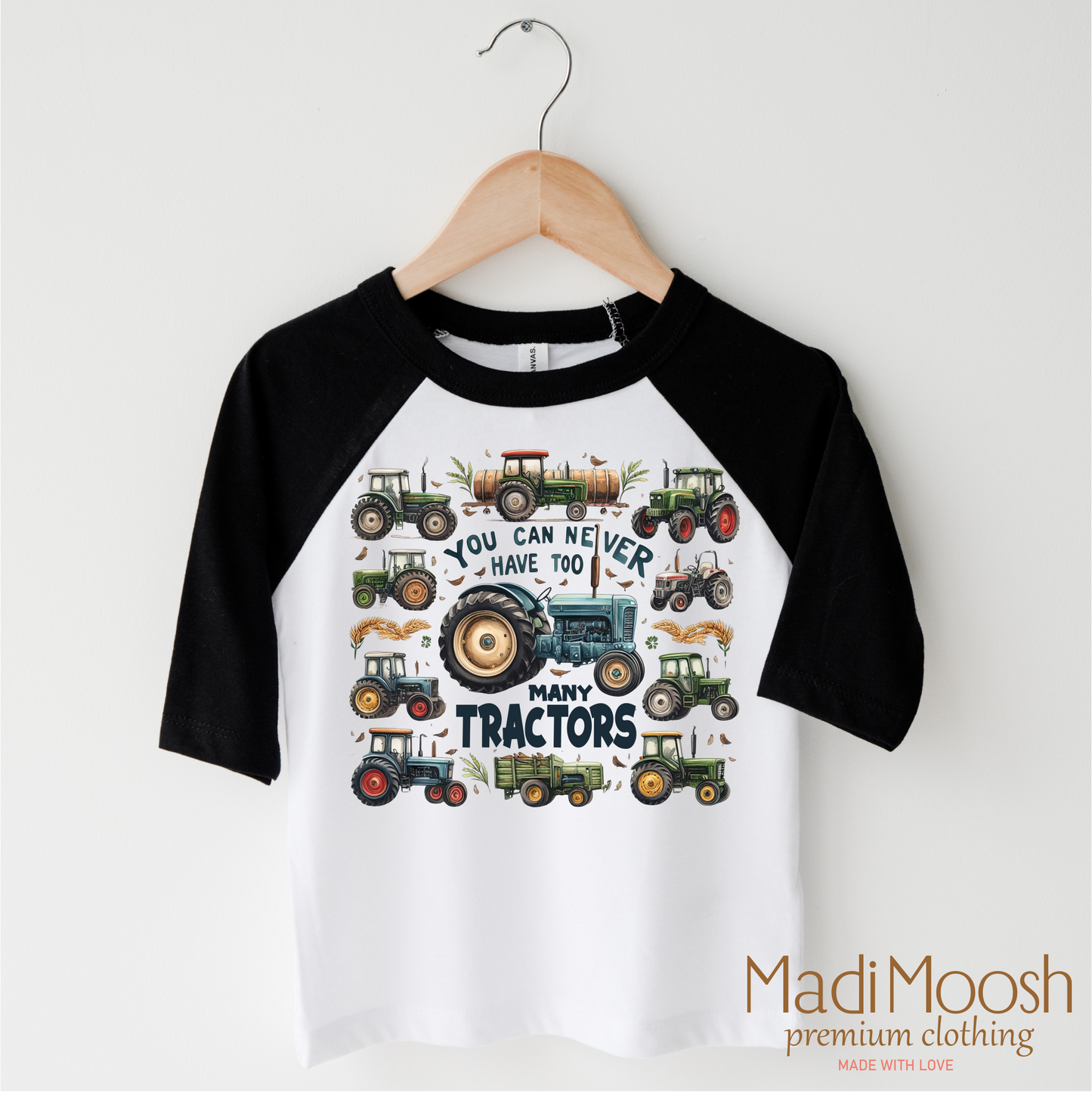 Types Of Tractors Shirt - Farmer Tee: Natural / 5T Kids