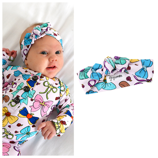 Princess TOPKNOT HEADBAND Newborn Hair Accessories