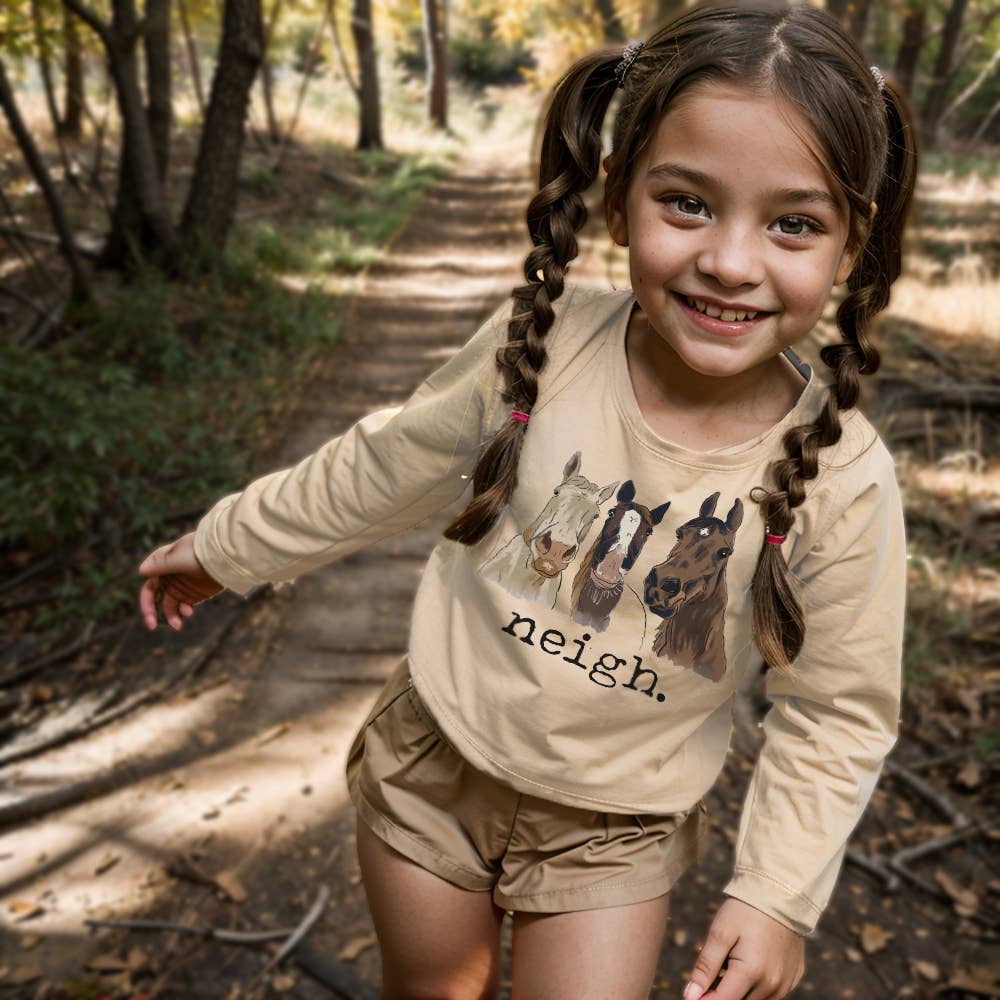 Neigh Country Western Horse Girl Farm Boy Kids Clothing: 3T