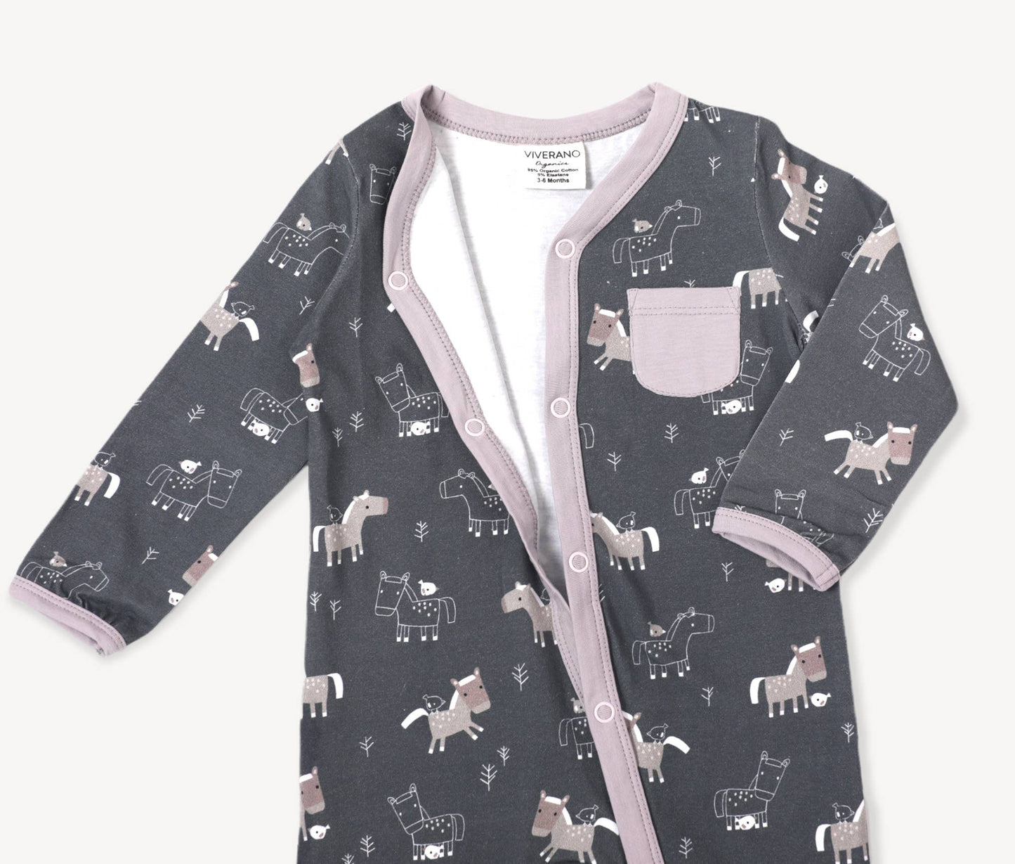 Horse & Bird Baby Jumpsuit