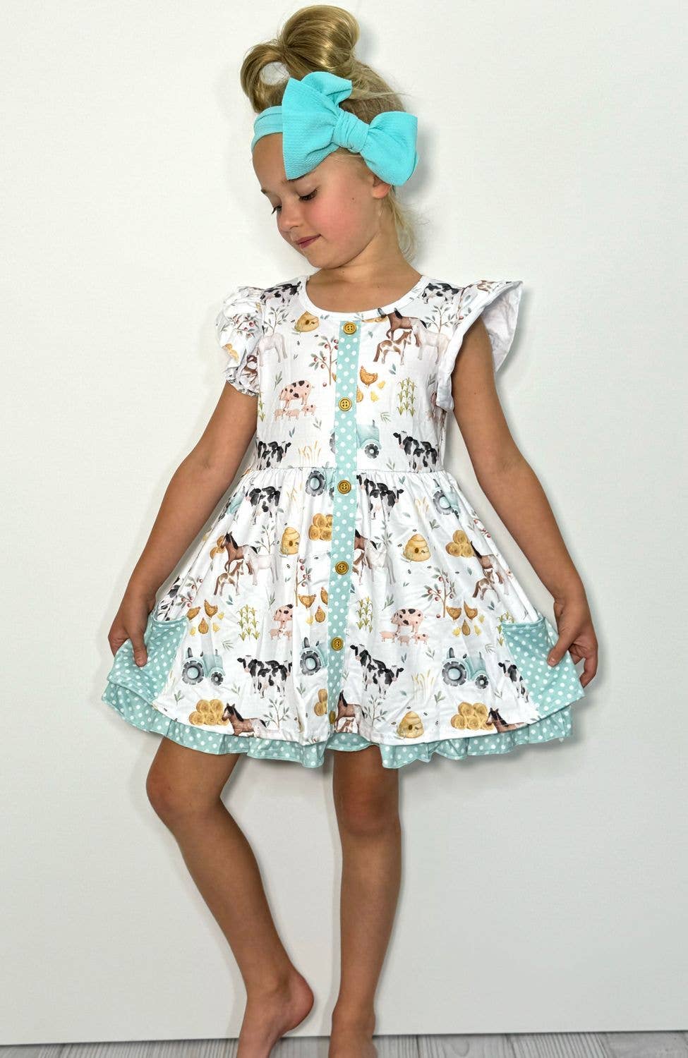 Hobby Farm Fall Girls Dress: 2t
