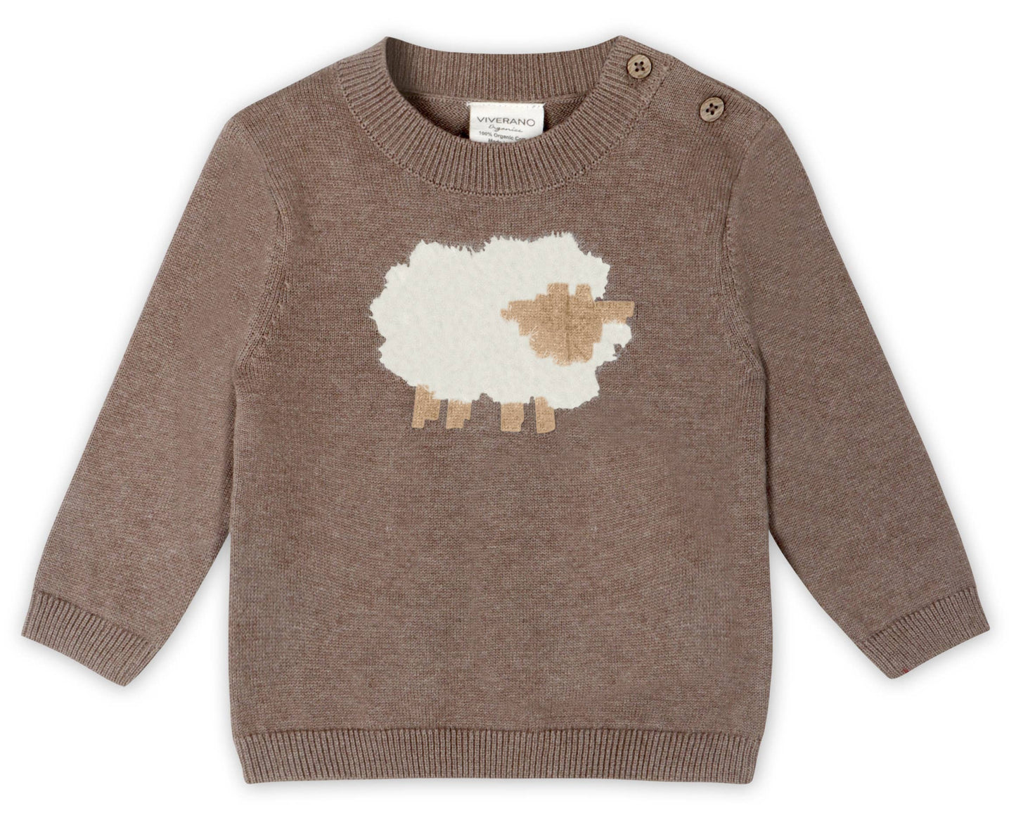 Sheep Jacquard Knit Baby Pullover & Pant SET