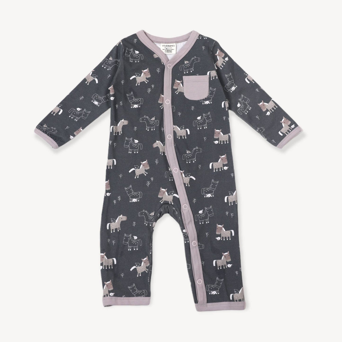 Horse & Bird Baby Jumpsuit
