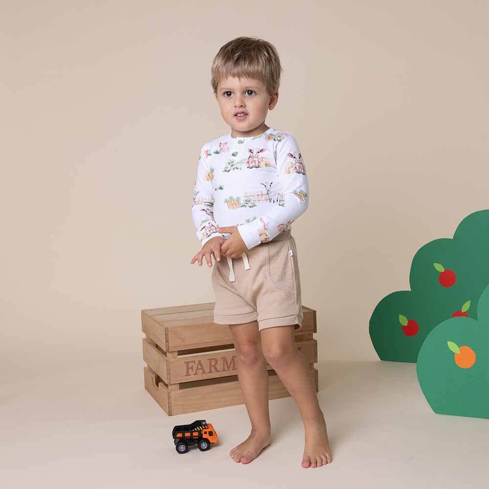 Farm Long Sleeve Organic Bodysuit: Size 2