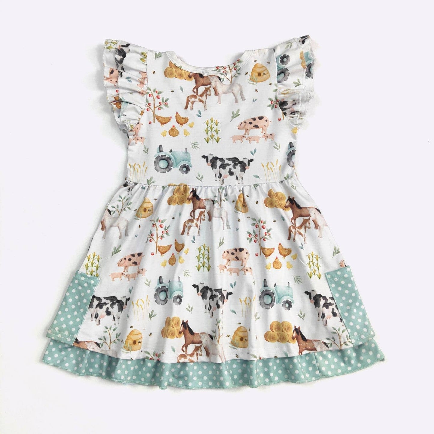 Hobby Farm Fall Girls Dress: 4t
