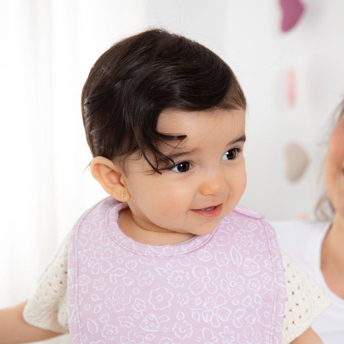 2pk Cotton Baby Bib Set | Mushroom House | Baby Accessories