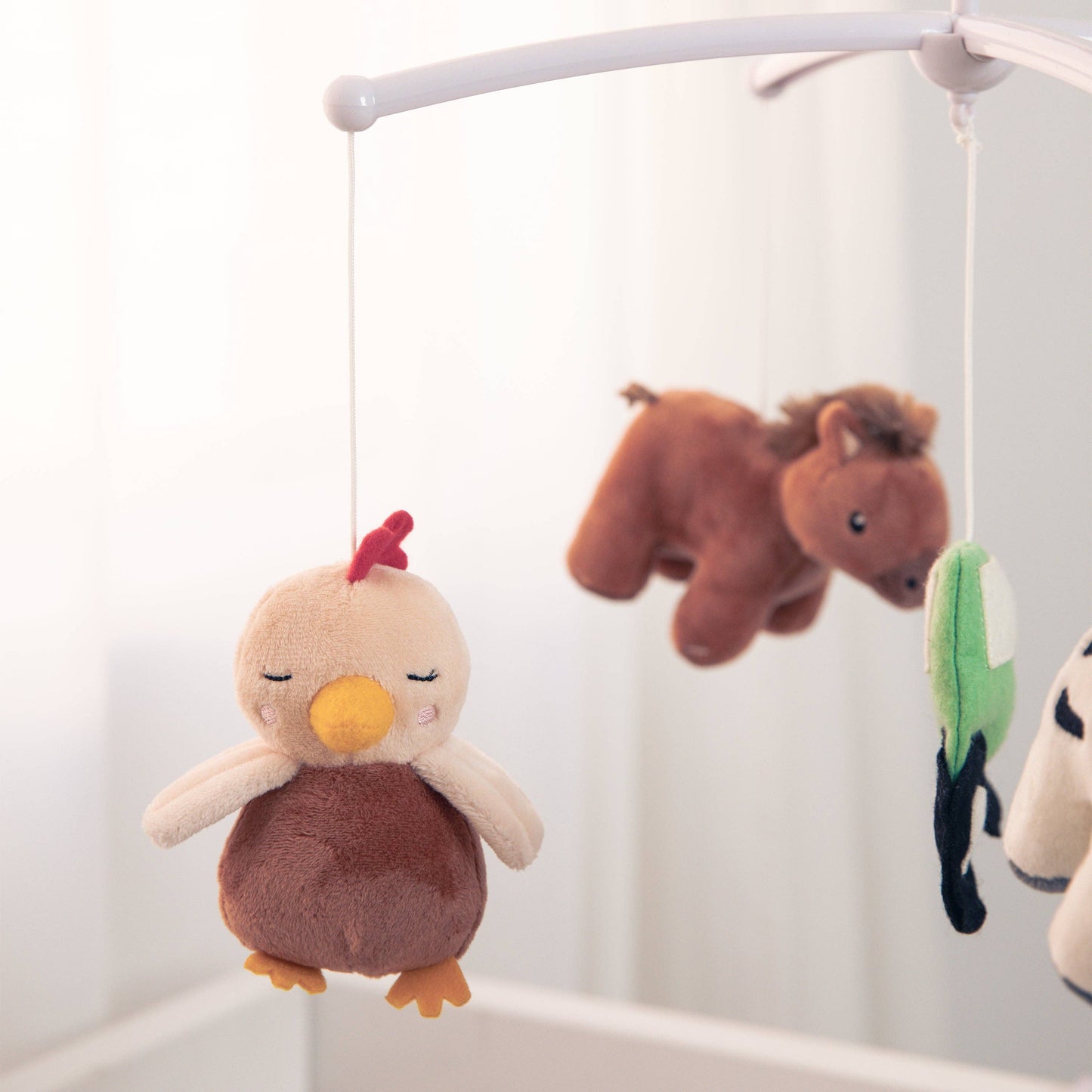 Cotton Knitted Nursery Music Mobile -Tractor Ride