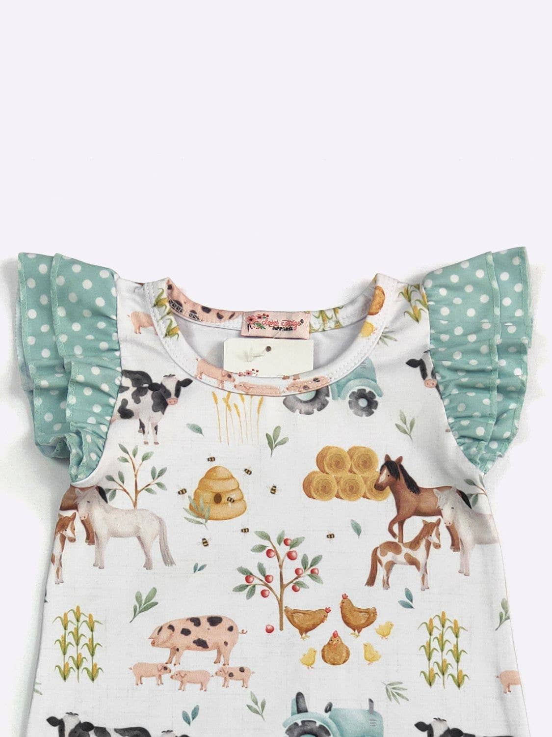 Hobby Farm Fall Baby Romper: 0/6mo