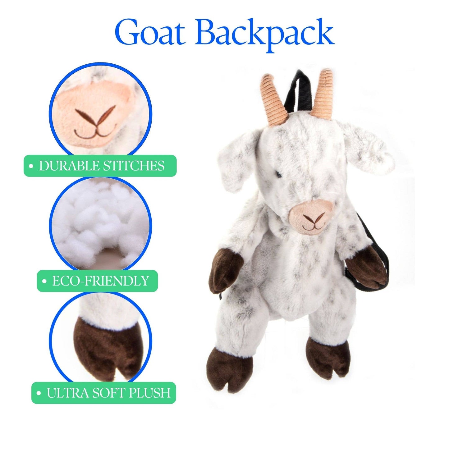 Goat 20" Plush Animal Backpack