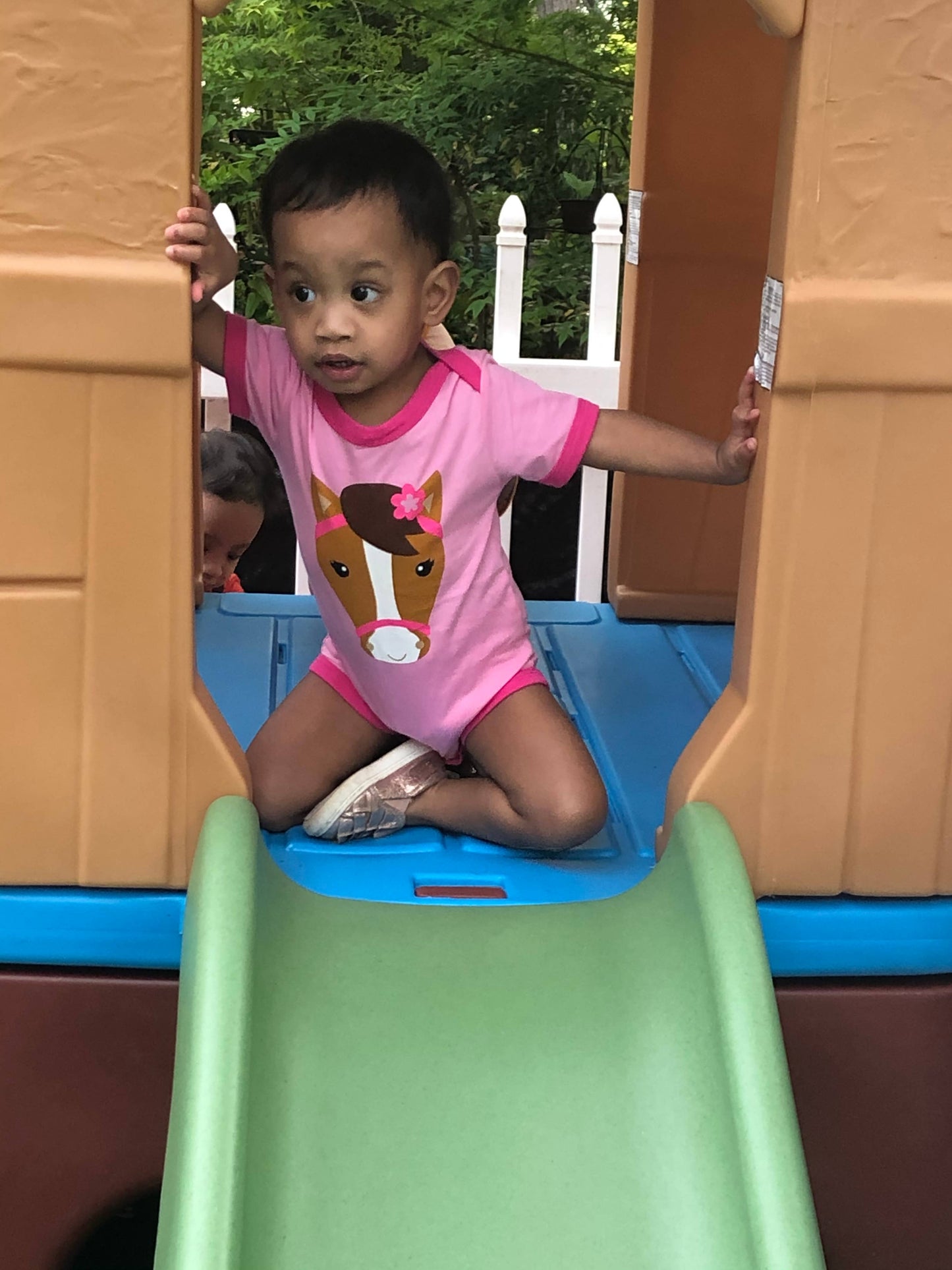 Pink Horse Baby Western Bodysuit: 12M