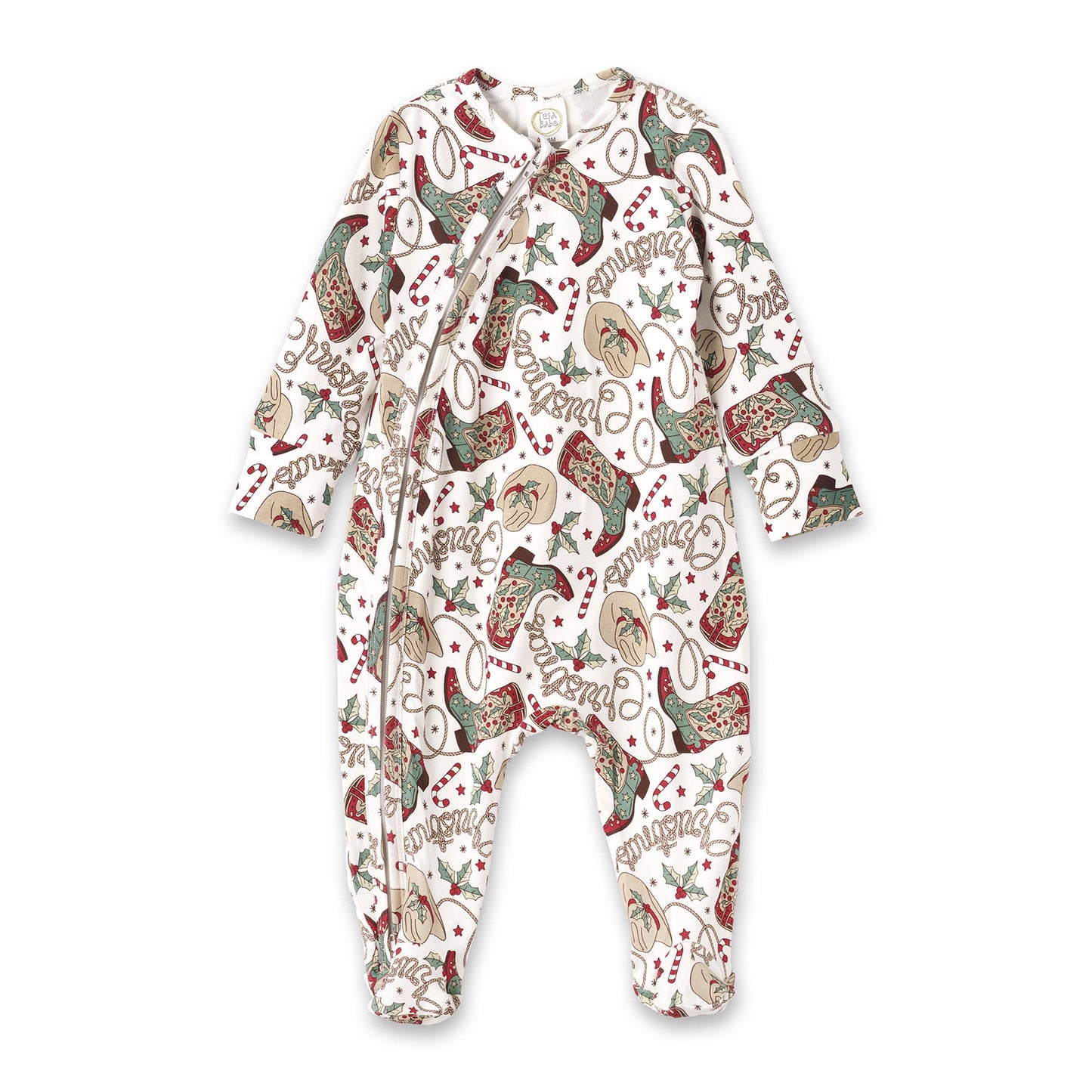 Western Christmas Family Matching Bamboo Pajamas - Cowboy: PJ Set Children 2T