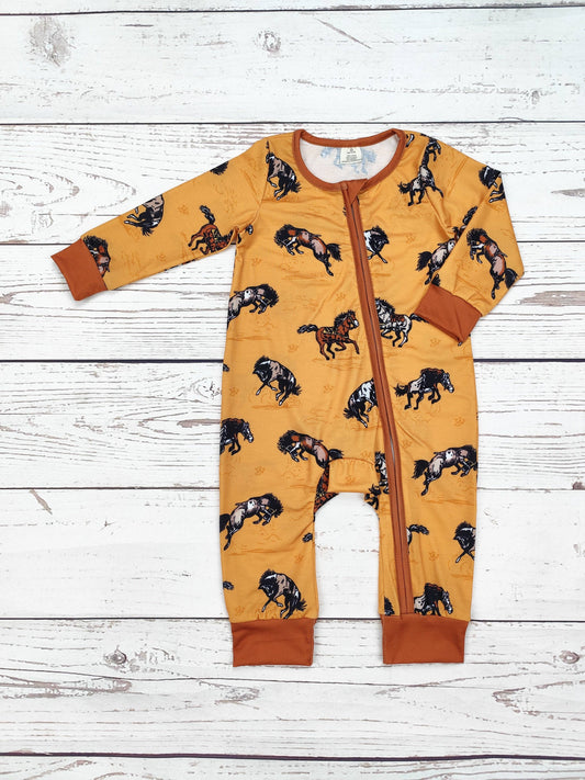Baby Boy Western Zippies: 0-3M