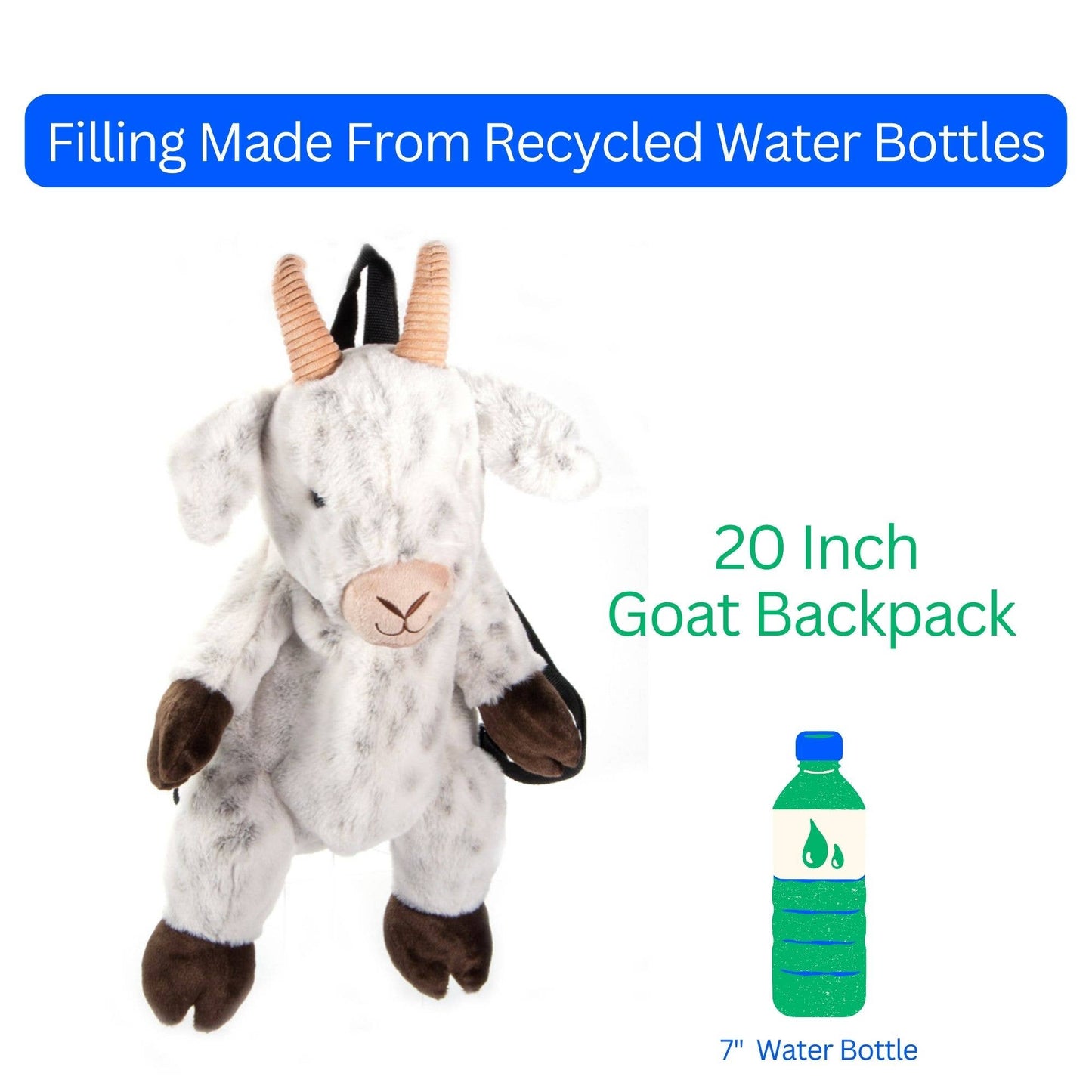 Goat 20" Plush Animal Backpack