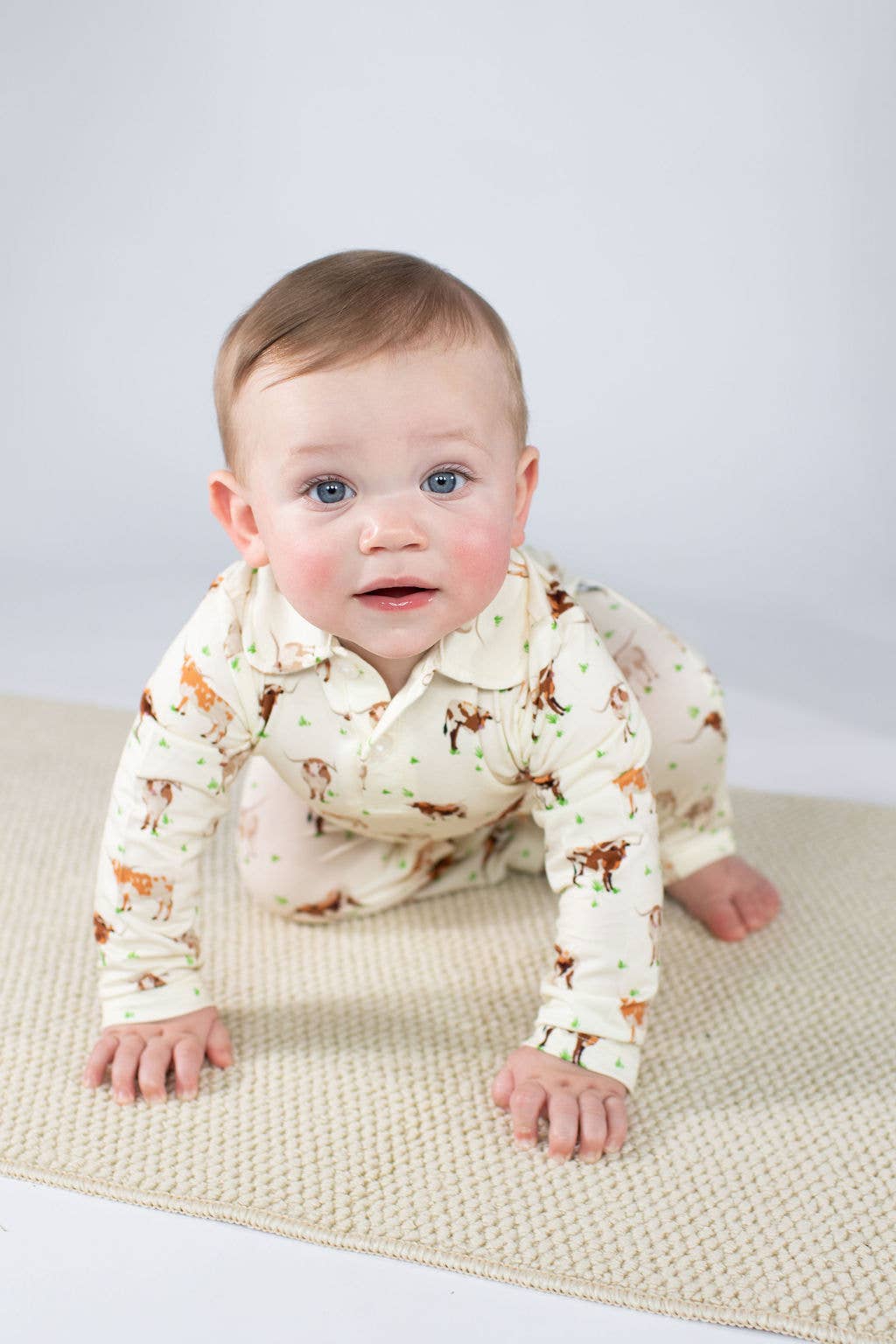 Longhorn Cows  - LS Polo Romper