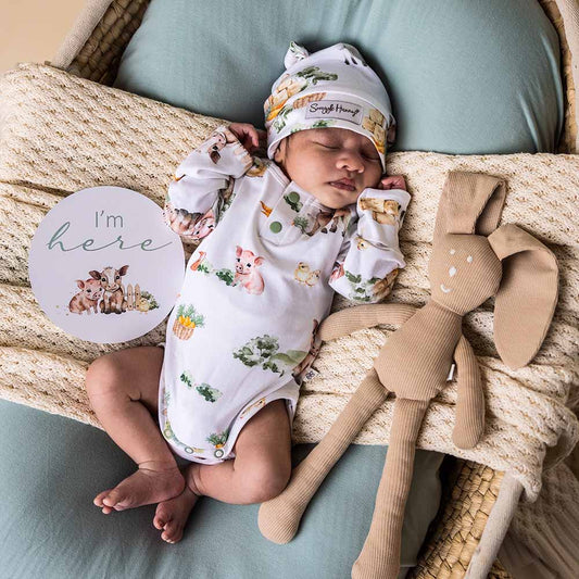 Farm Long Sleeve Organic Bodysuit: 0-3 Months (000)
