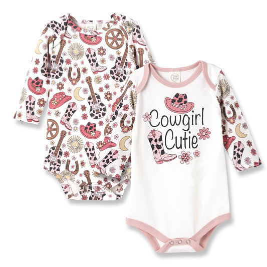 Cowgirl Cutie Set Of 2 Bodysuits: 3-6M