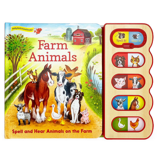 Farm Animals Spell & Hear Animals on The Farm Sound Book