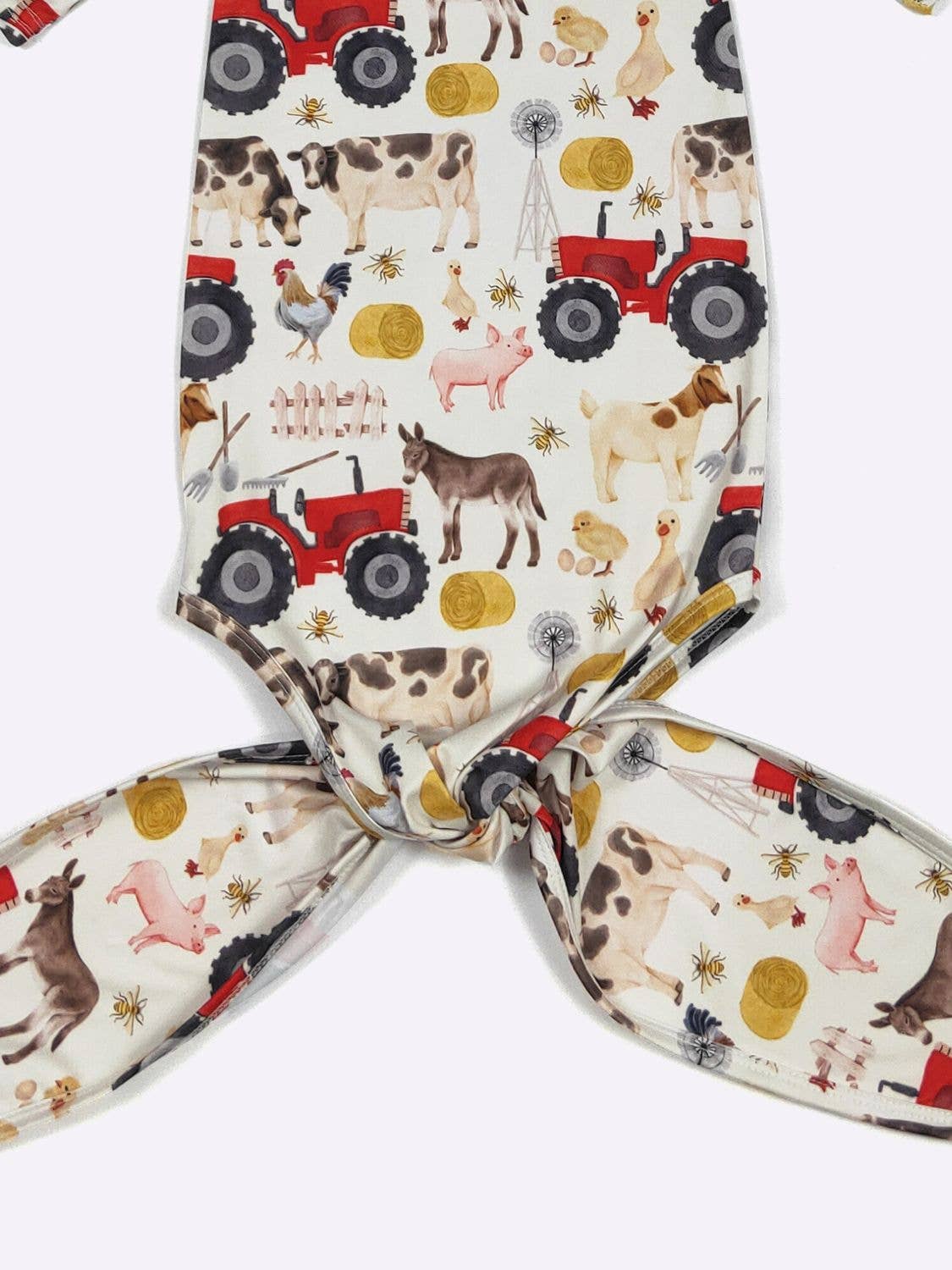 Red Farm Baby Knotted Gown