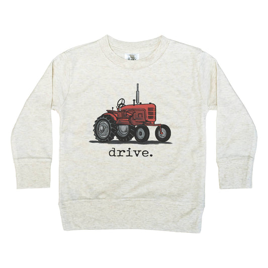 "Drive" Red Tractor Farm Kid Country Western Toddler Clothes: 3T