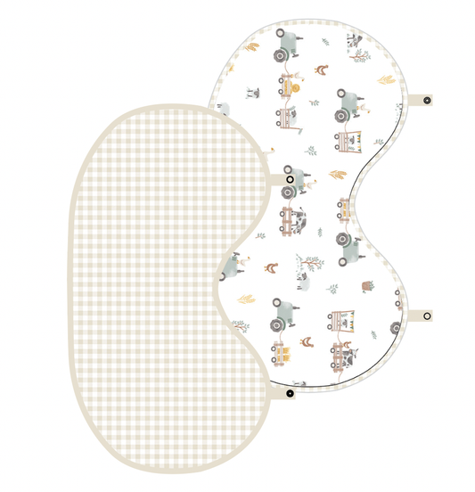 2PK Baby Bib/Burp Cloth | Tractor Ride | Baby Accessories