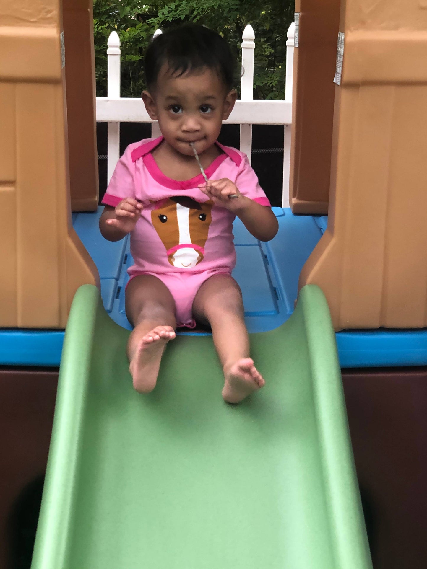 Pink Horse Baby Western Bodysuit: 6M