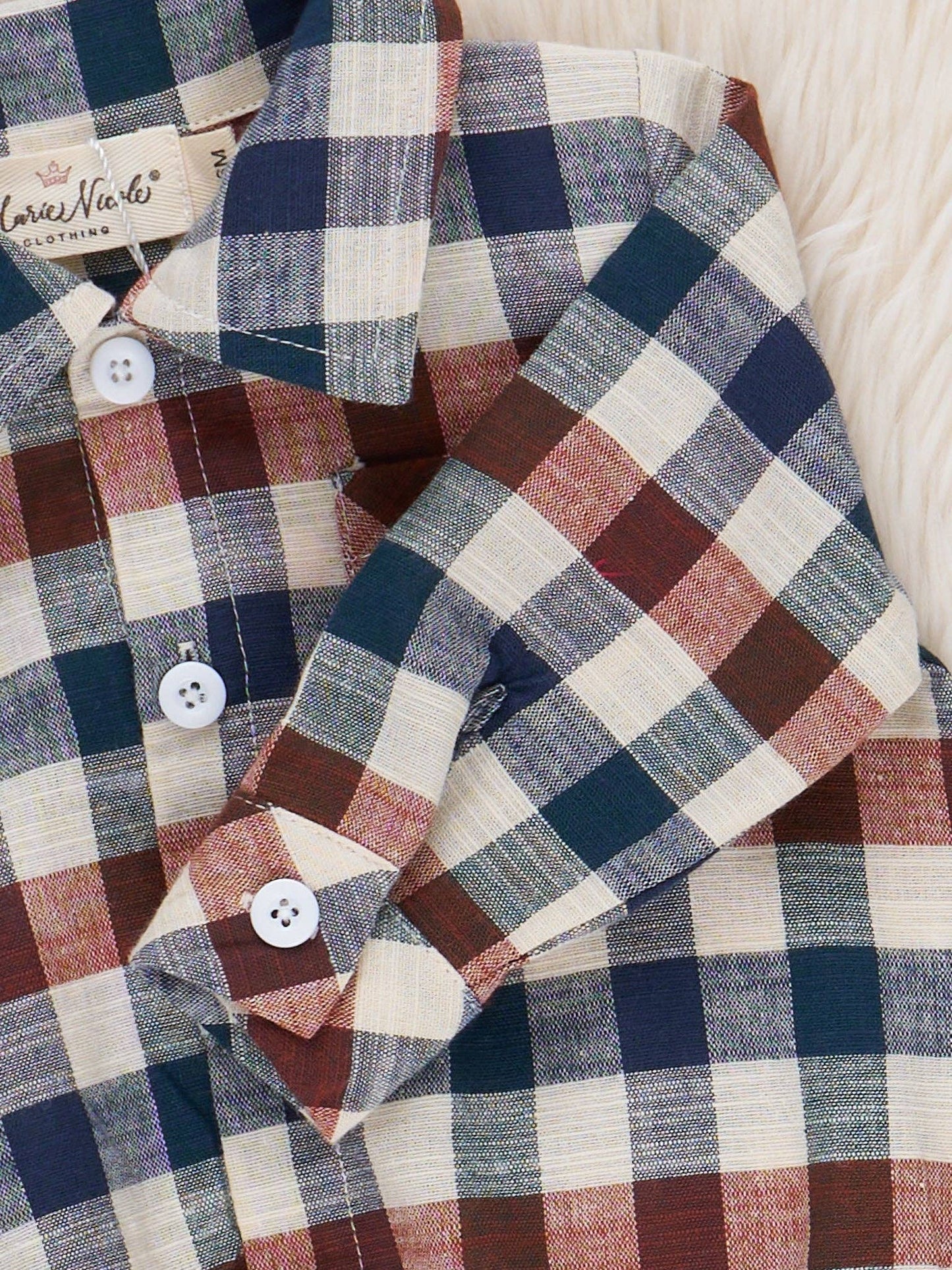 Vintage Plaid Button Up Bubble