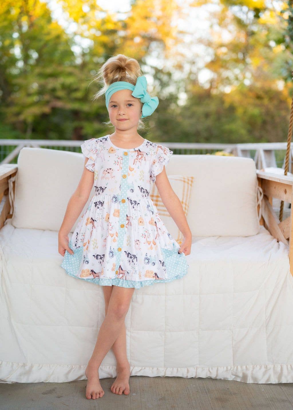 Hobby Farm Girls Dress: 5/6yrs