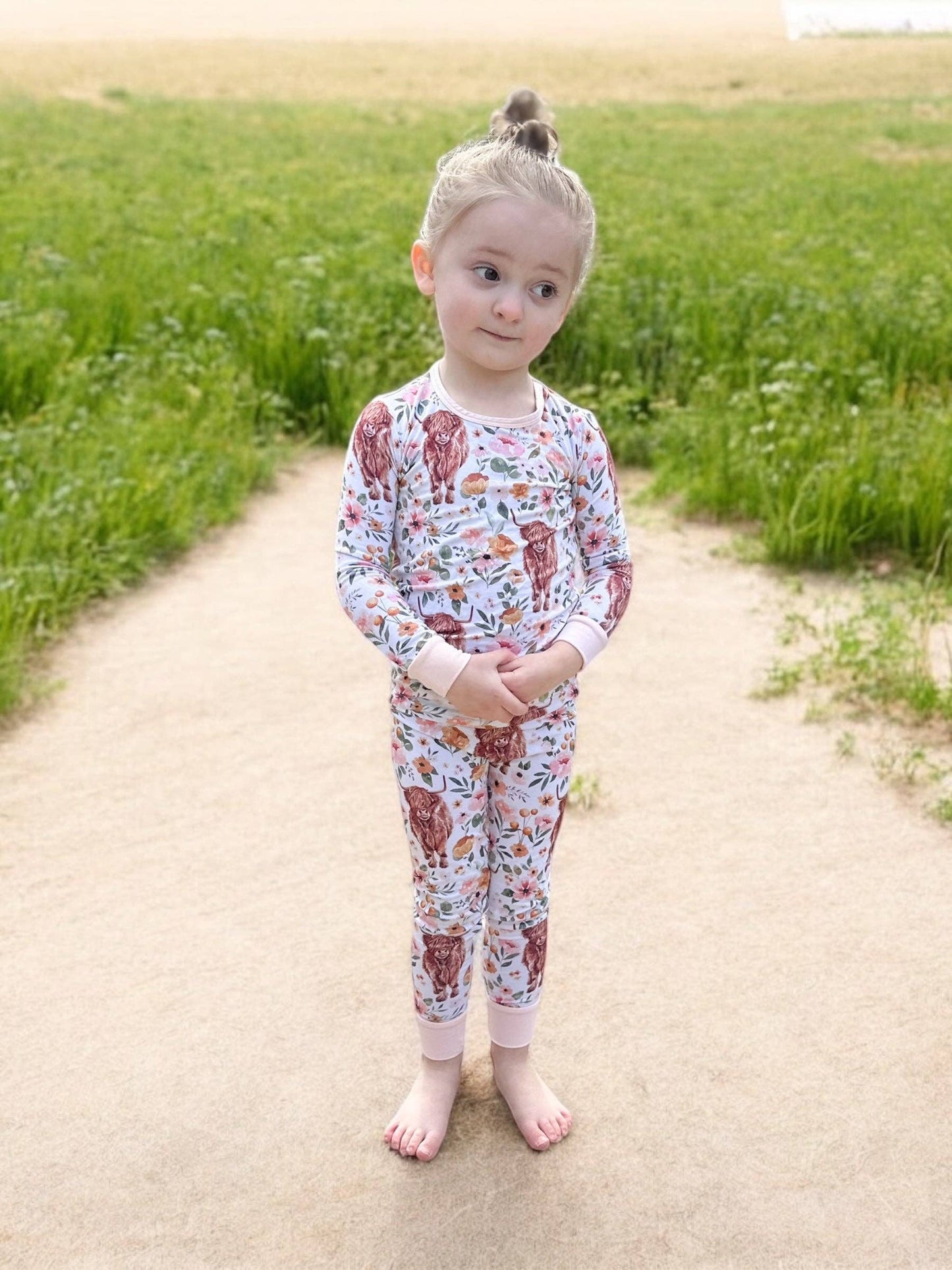 Highland Cow Bamboo Toddler Set: 2T