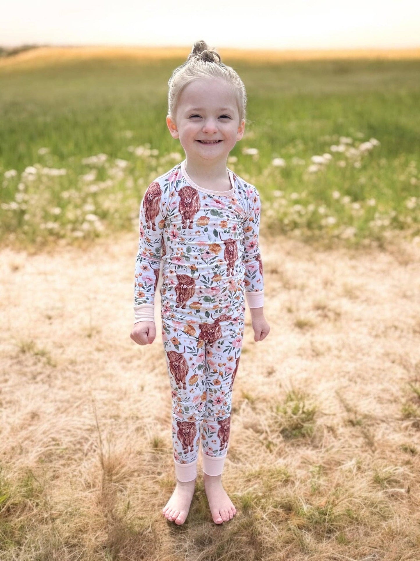 Highland Cow Bamboo Toddler Set: 4T