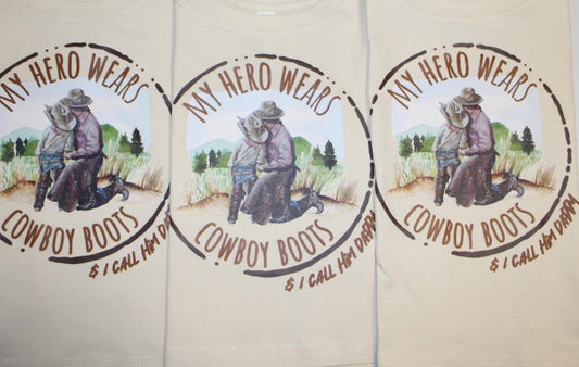 My hero wears cowboy boots: Natural / 5/6T