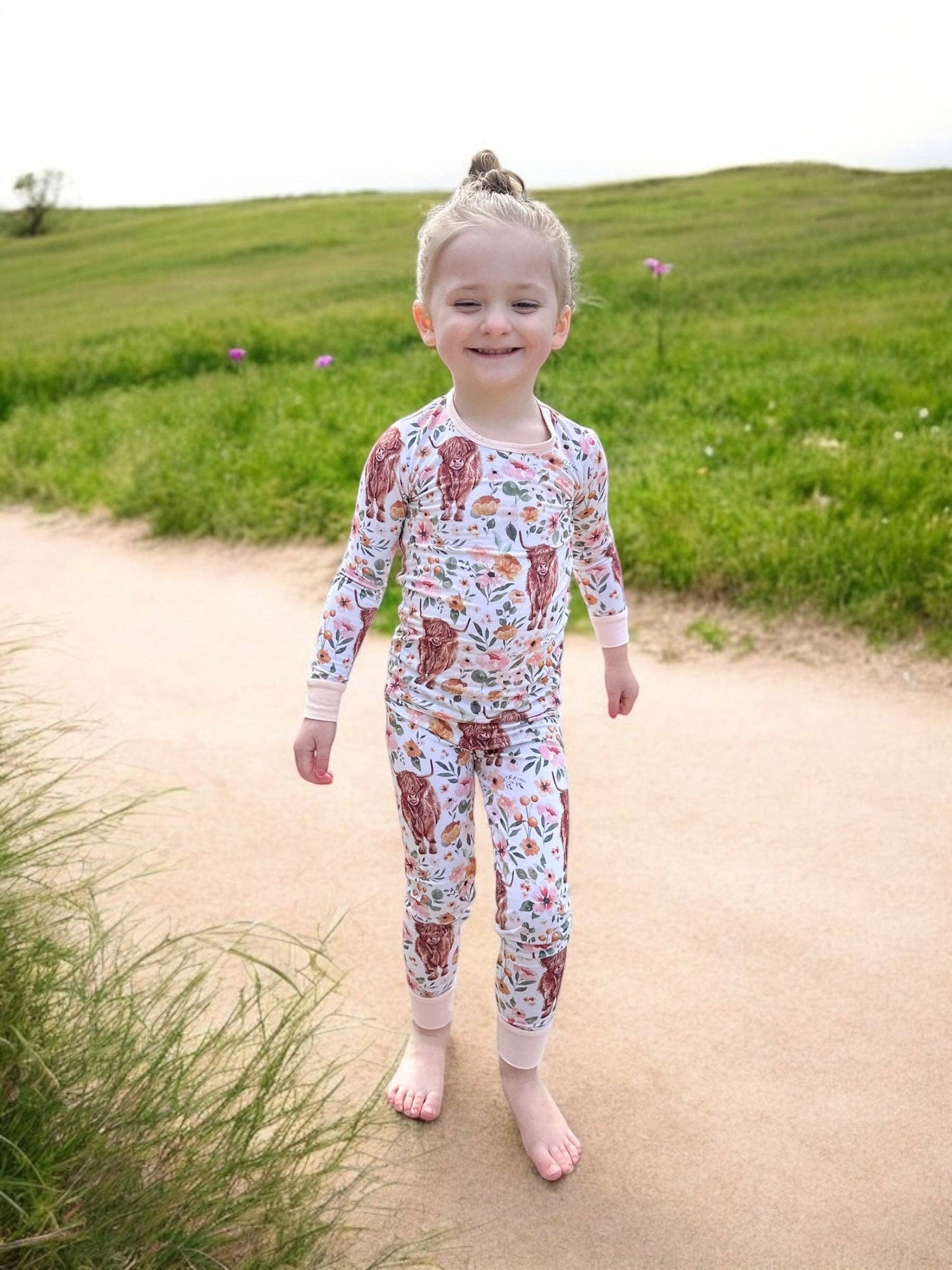 Highland Cow Bamboo Toddler Set: 5/6