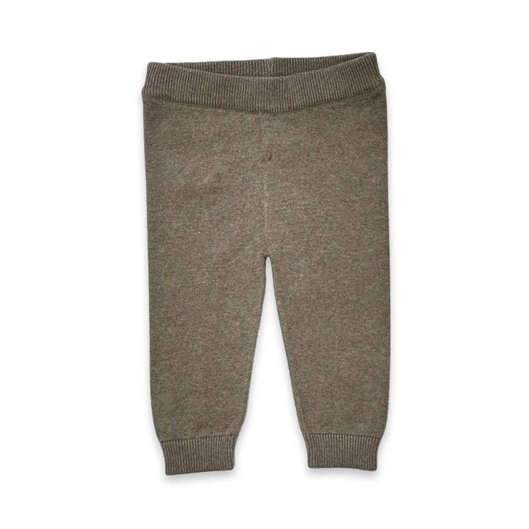 Pocket Sweater Knit Baby Legging Pants (Organic Cotton): Natural / 6-12M