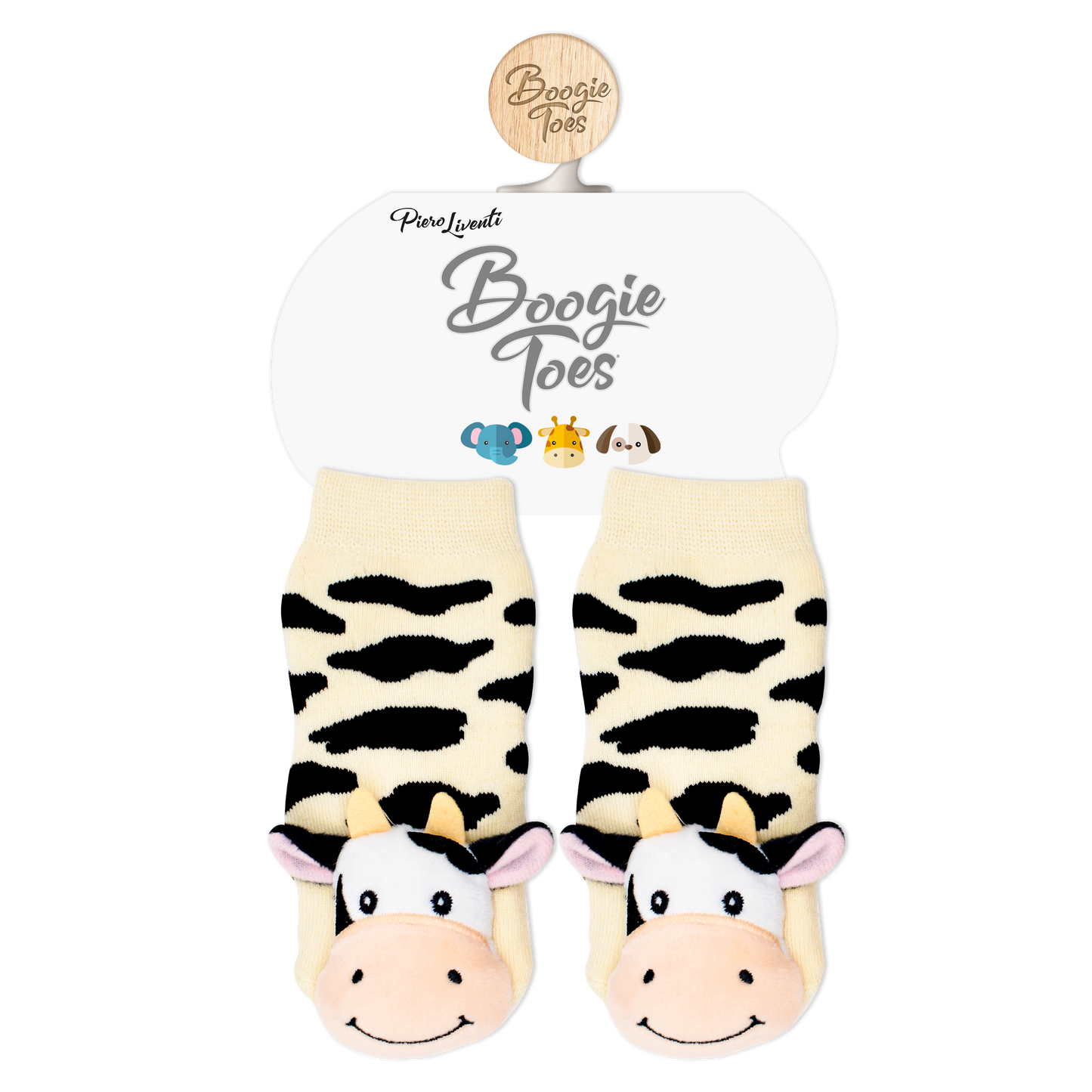 Bella The Cow Boogie Toes - Baby Rattle Socks: 1 - 2 Y
