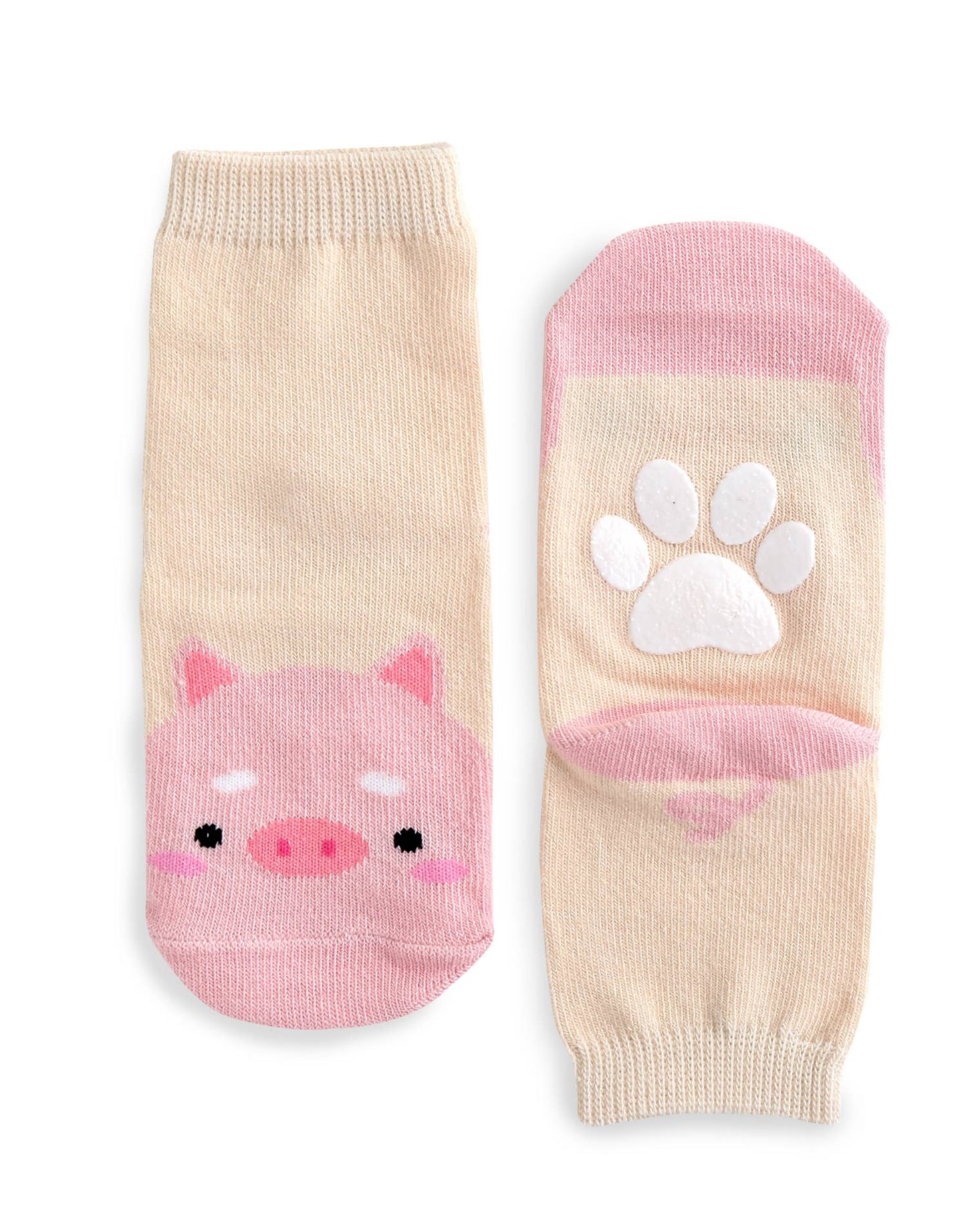 Pig Zoo Baby Animal Socks: Pink / S (18M~3T)