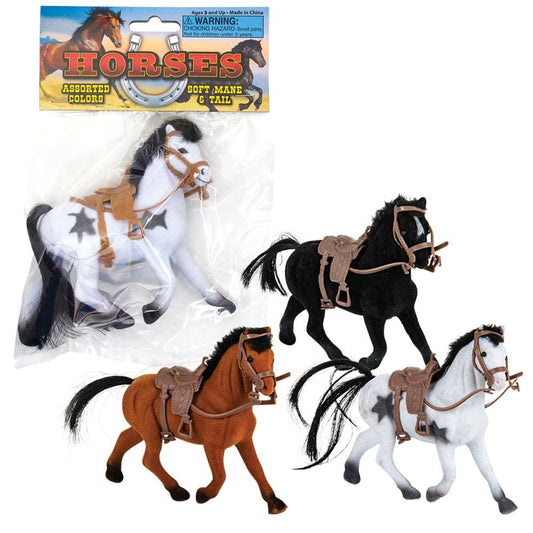 4" FLOCKED HORSES LLB kids toys