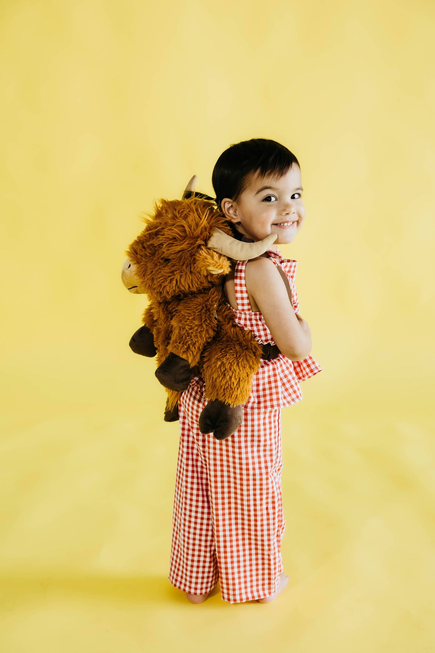 Highland Cow 20" Plush Animal Backpack