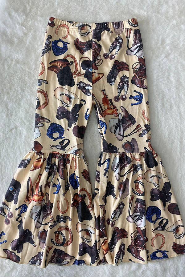Western PrintFlare Leg Pant