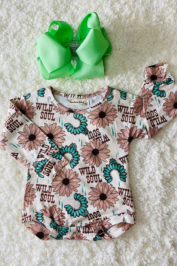 Wild Soul Flower & Jewel Print Romper